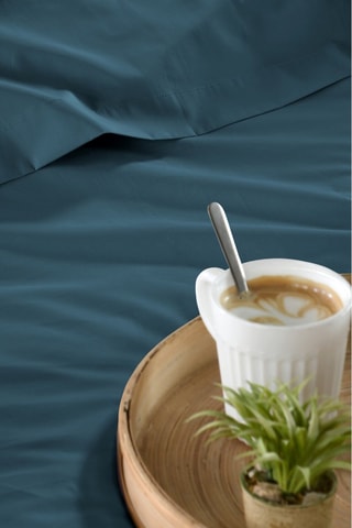 Lençol liso Elysée - azul-petróleo - 240 x 300 cm