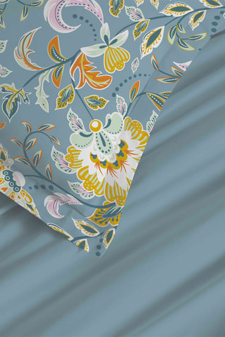 Conjunto de lençóis em algodão - 57 fios/cm² - Turquesa