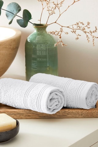 2 toalhas - Branco - 30 x 50 cm