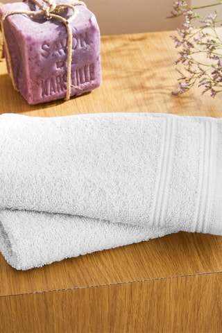 2 toalhas - Branco - 30 x 50 cm