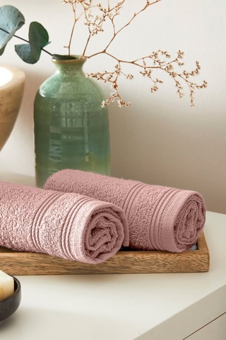 2 toalhas - Rosa-velho - 30 x 50 cm
