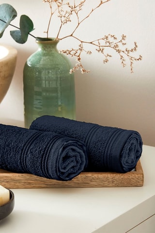 2 toalhas - Azul noite - 30 x 50 cm
