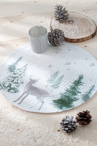 6 individuais de mesa - Branco - 38 cm