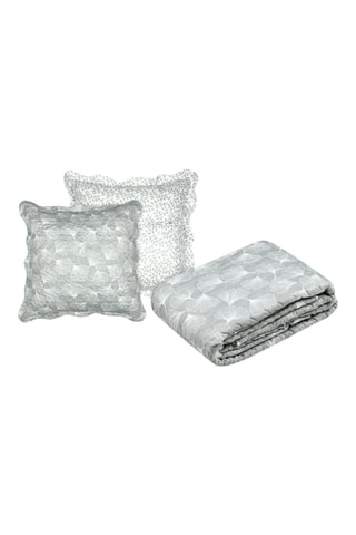 Conjunto colcha reversível Nova - Sálvia