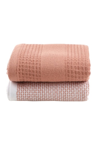 2 panos Rosa e branco