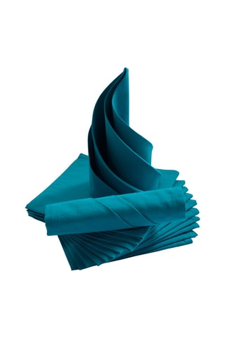 12 guardanapos de mesa quadrados Arc En Ciel - Azul-petróleo