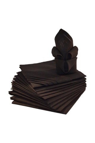 12 guardanapos de mesa quadrados Arc En Ciel - Preto