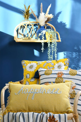 Almofada Milly - amarelo - 30 x 50 cm