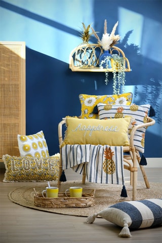 Almofada Milly - amarelo - 30 x 50 cm