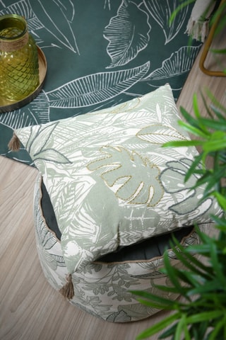 Almofada Botanys - Verde e bege - 40 x 40 cm