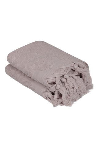 2 toalhas de mãos - Bege - 50 x 90 cm