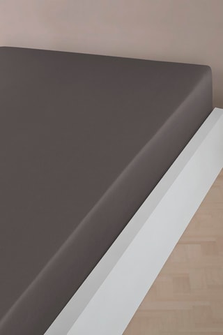 Lençol-capa em algodão penteado 83 fios/cm² - Antracite