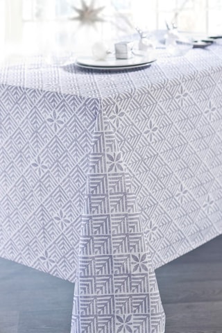 Toalha de mesa redonda - Cinzento - 140 x 250 cm