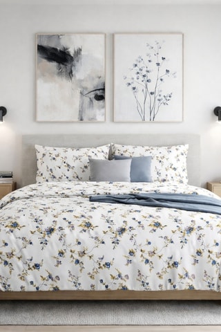 Conjunto de lençóis em algodão 57 fios/cm² Asoleana - Branco