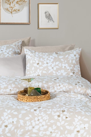 Conjunto de edredão em algodão 54 fios/cm² - Bege