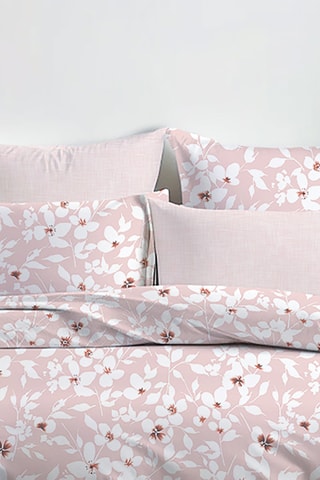 Conjunto de edredão em algodão 54 fios/cm² - Rosa