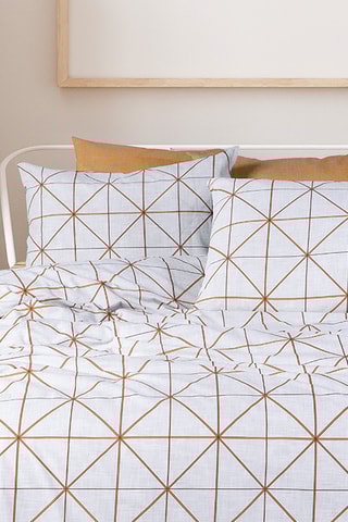 Conjunto de edredão em algodão 54 fios/cm² - Branco