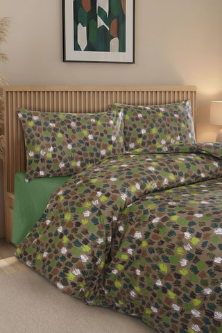 Conjunto de edredão em algodão 57 fios/cm² - Castanho