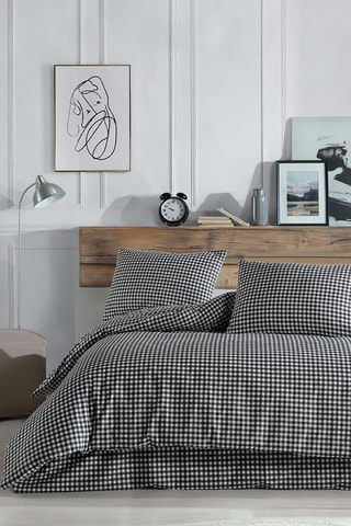 Conjunto de edredão em algodão 57 fios/cm² - Preto