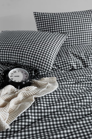 Conjunto de edredão em algodão 57 fios/cm² - Preto