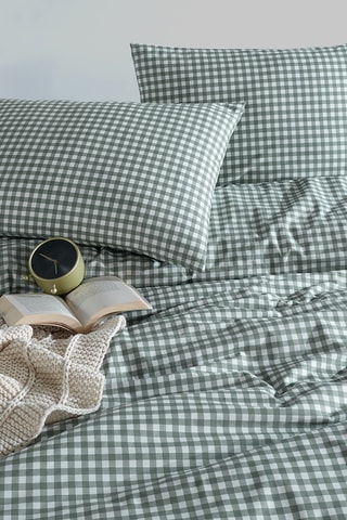 Conjunto de edredão em algodão 57 fios/cm² - Verde