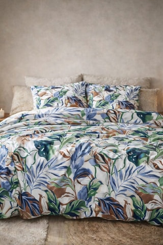 Conjunto de edredão em algodão 57 fios/cm² Akorina - Branco