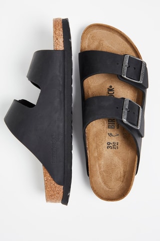 Leren Muiltjes Arizona - Zwart - Smal