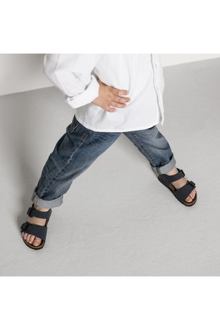 Sandales en cuir New York - Bleu marine