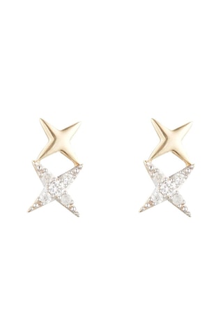 Brincos Tetovo Ouro amarelo e diamantes