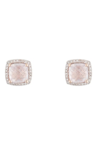 Brincos Quartissime Ouro rosa, diamantes e quartzo rosa