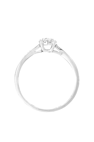 Anel Elisabeth Ouro branco e diamantes