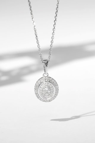 Pendente  Ouro branco e diamantes