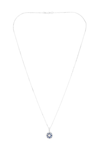 Pendente Medana Ouro branco, diamantes e safiras