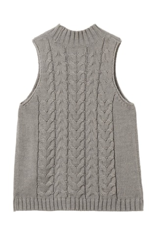 Camisola sem mangas - Cinzento mesclado