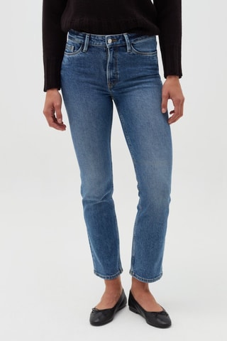 Calças de ganga 7/8 - Azul