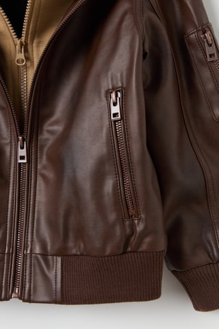 Casaco com capuz - Castanho