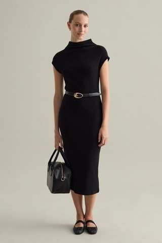Vestido justo - Preto