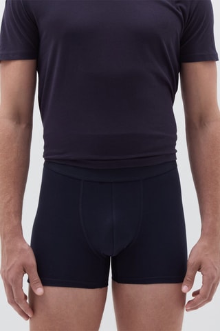 Boxers em algodão biológico - Azul-marinho