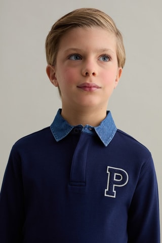 Polo - Azul y blanco