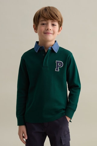 Polo - Verde oscuro y azul marino