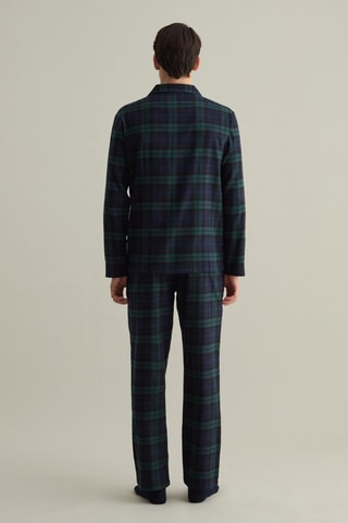 Pijama - Azul-marinho e verde-escuro