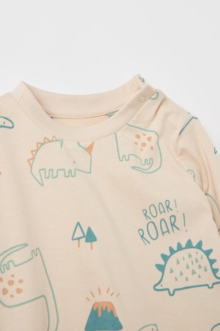 Pijama em algodão biológico - Bege