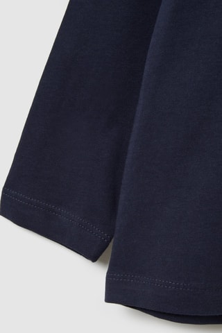 T-shirt em algodão biológico - Azul-marinho