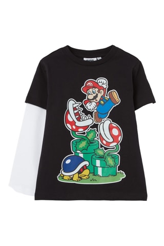 Camiseta Super Mario - Negro