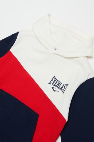 Sweat com capuz - Branco e vermelho