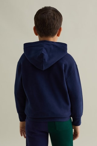 Sweat com capuz - Azul-marinho