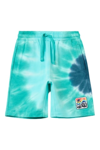 Calções tie and dye - Turquesa