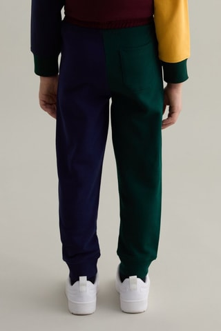 Sweat com capuz e calças de treino - Verde-escuro e azul-marinho