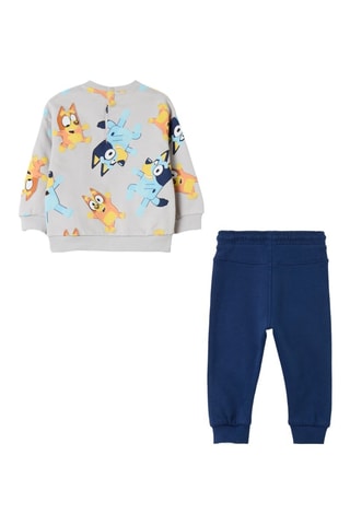 T-shirt e calças em algodão biológico Bluey e Bingo Bluey - Cinzento e azul