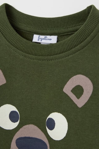 T-shirt e calças - Verde-escuro e bege